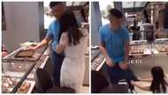 Chinese woman threw a tantrum and accidentally pulled down her boyfriend's pants after he refused to buy the jewelry
