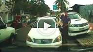 Pinoy policeman counterflows, illegally parks car in middle of road in Binangonan