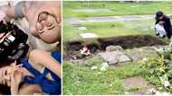 Sunshine Guimary’s heartbreaking moment at husband’s burial site goes viral