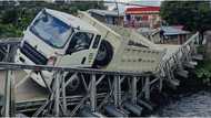 Bridge in Albay collapses because of an overloaded truck