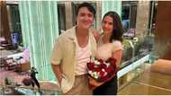 John Estrada greets wife Priscilla Meirelles on their 13th anniversary