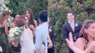 Julia Barretto receives bridal bouquet from Bianca Yanga as Gerald Anderson watches