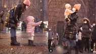 Video of baby Dahlia experiencing her first snowfall in France goes viral