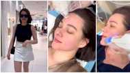 Bea Alonzo receives skin maintenance treatments before traveling