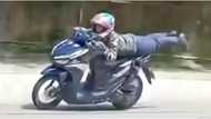 LTO asks viral motorcycle rider an explanation for the dangerous 'superhero' pose while driving