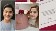 Alexa Ilacad receives flowers from fellow 'PBB' ex-housemate Eian Rances