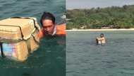 Video ng isang lalaki na naglalako ng ice cream sa gitna ng dagat, viral na