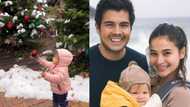 Baby Dahlia Heussaff, cute na sinabi ang “yehey” habang nag-e-enjoy sa snow