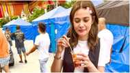 Bea Alonzo, spotted na game na game kumain ng kwek-kwek at fishball