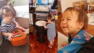 Videos of baby Dahlia Heussaff playing musical instruments go viral