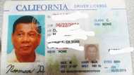 Fake driver's license with Duterte’s photo confiscated in California
