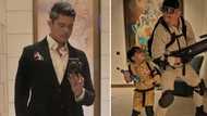 Dingdong Dantes shares adorable snap of him, Sixto in Ghostbusters outfits