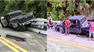Pickup, sumalpok sa bakod ng tulay; 1 patay, 10 sugatan, 1 pasahero tumilapon