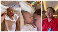Antonette Gail gets emotional while cuddling with Baby Meteor