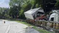 Fatal brake failure: Truck driver dies in Atimonan Quezon after his truck crashed into a barrier