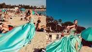 Pagrampa ni Heart Evangelista sa beach habang naka-gown, kinagiliwan online