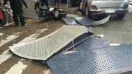Two injured as electronic billboard collapses amid typhoon “Uwan” in Quezon City