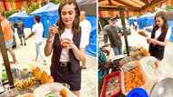 Pics ni Bea Alonzo na walang kemeng bumili at kumain ng fishball at kwek-kwek sa break, viral