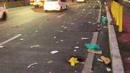 EDSA littered with trash mostly PPEs, disposable face masks and gloves