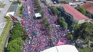 Drone shot of Macapagal Ave. as of 2:30 p.m. shared by Sen. Kiko Pangilinan goes viral