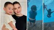 Ryza Cenon, napa “oh my gulay” sa matapang na pagtalon ni Baby Night sa pool