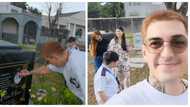 Andrew Schimmer, his new GF, kids visit his late wife’s grave