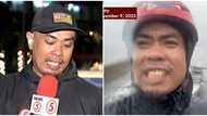 Cameraman ng News 5, hinangaan nang siya mismo ang mag-ulat ng lagay sa Albay