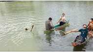 Viral na buwis-buhay na paglangoy ng teacher sa ilog, usap-usapan