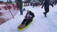 Video of Baby Amila's first sledding experience goes viral