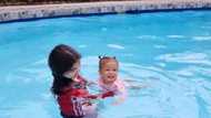 Anne Curtis’ daughter baby Dahlia swims with her “Tati” Charley Curtis-Smith