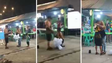 Video ng babaeng lumuhod sa harap ng lalake para sa kanyang marriage proposal, viral