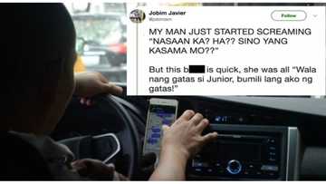 Pasahero, nag-live tweet ng detalye kung paano nahuli ng Grab driver ang panloloko ng kanyang asawa