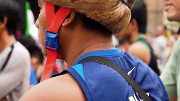 Tatak Pinoy! Biker in Davao who uses coconut husk as helmet goes viral on social media