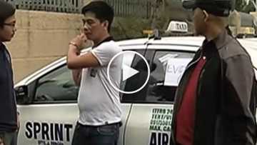Vigilant Pinoy policemen at NAIA arrest taxi driver for stealing P10K from female passenger