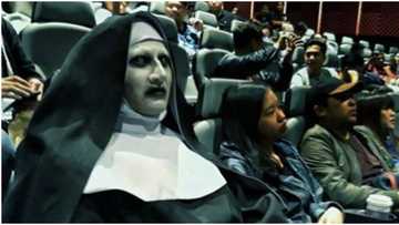 "The nun" sumipot mismo at nakinood pa raw sa sinehan sa Makati