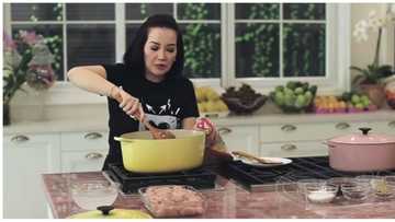 Nagpapalaway si Kris Aquino sa kanyang yummy recipe sa pagluluto ng kanyang Filipino-style Kapampangan spaghetti