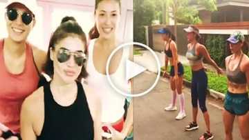 Watch Anne Curtis, Solenn Heussaff & Isabelle Daza's awesome public workout at Forbes Park!