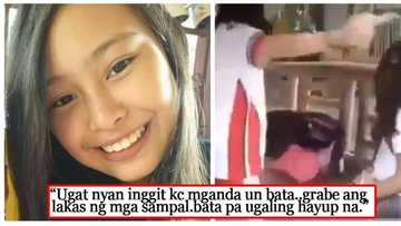 Nang dahil daw sa selos! School girl who slapped a schoolmate irked netizens after apologizing online