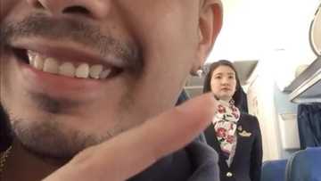 Filipino netizen fell in love with the prettiest flight attendant and captures it on video!