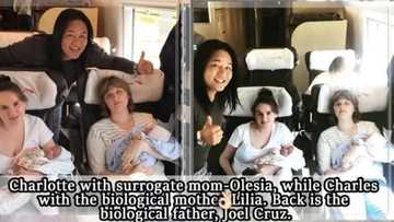 Joel Cruz poses with mothers of his twins