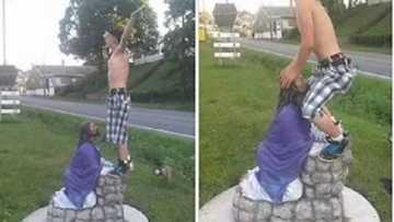 Walang respeto! FIND OUT what this terrible guy did to a statue of Jesus Christ