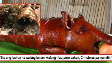 Nilinlang sa Pasko! Netizen lambasts seller of lechon baboy worth P5K after they discovered on Noche Buena it was hollow without ribs