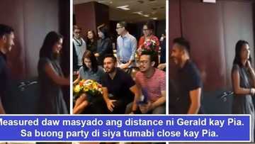 Na 'awkward' daw sila sa isa't isa? Netizens pinpoint Gerald Anderson's 'awkwardness' towards Pia Wurtzbach during thanksgiving party