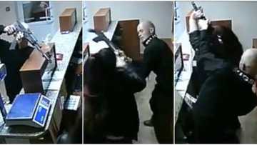 Brave woman attacks thug with AK-47 in stunningly epic fight