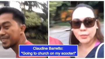 Simpleng buhay! Claudine Barretto, nag-scooter lang papunta sa simbahan