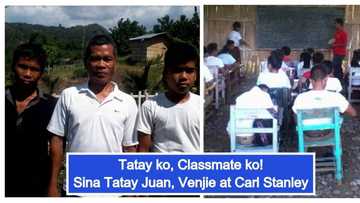 Ama at dalawang anak, magkakaklase sa High School at nais ding makapagtapos