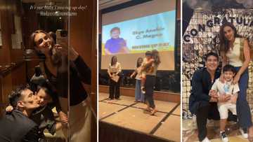 Ex-couple Max Collins, Pancho Magno reunited for son Skye's moving-up day