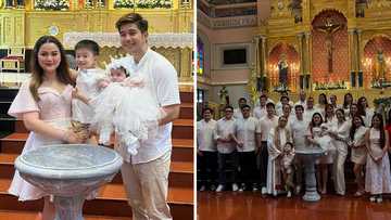 Baby nina Rodjun Cruz at Dianne Medina, bininyagan na; celebs, spotted sa binyag