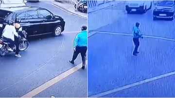 Traffic enforcer, tumilapon matapos sagasaan ng isang SUV; driver, puyat daw