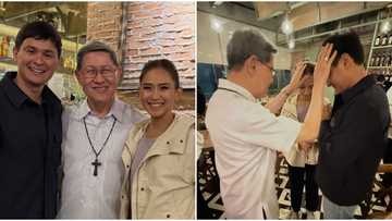 Sarah Geronimo, Matteo Guidicelli receive blessing from Cardinal Tagle